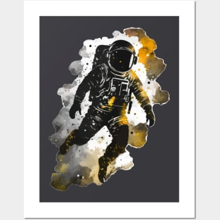 Cosmic Tie Dye Astronaut in Space Posters and Art